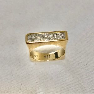 Diamond and 10k Gold Unisex Ring